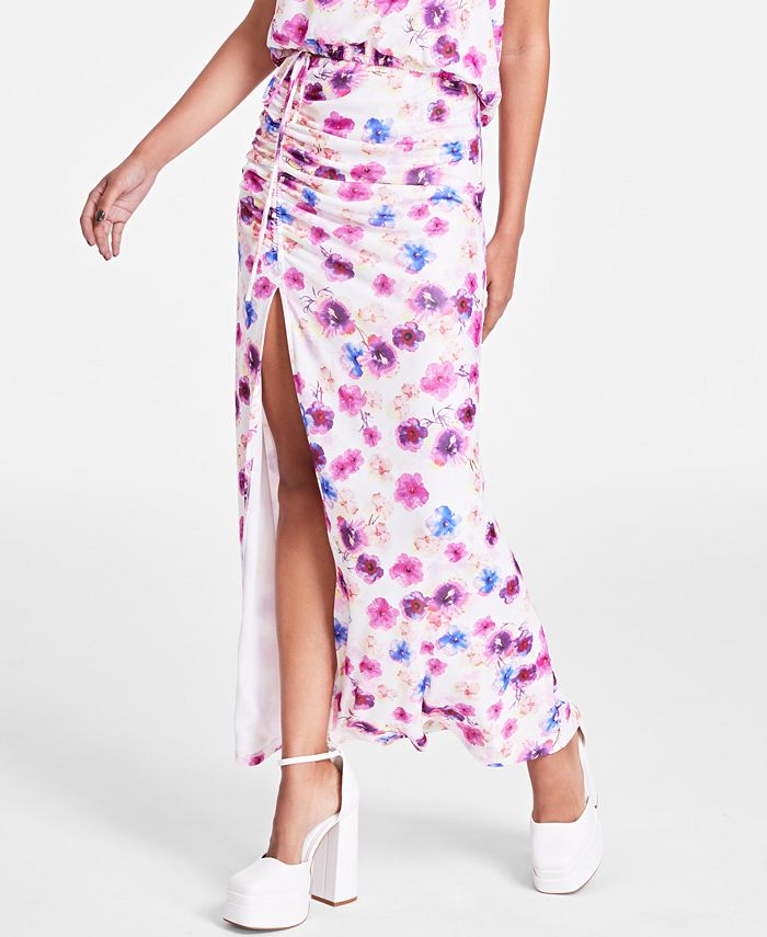 Bar III Women's Floral-Print Maxi Skirt, Created for Macy's - Macy's