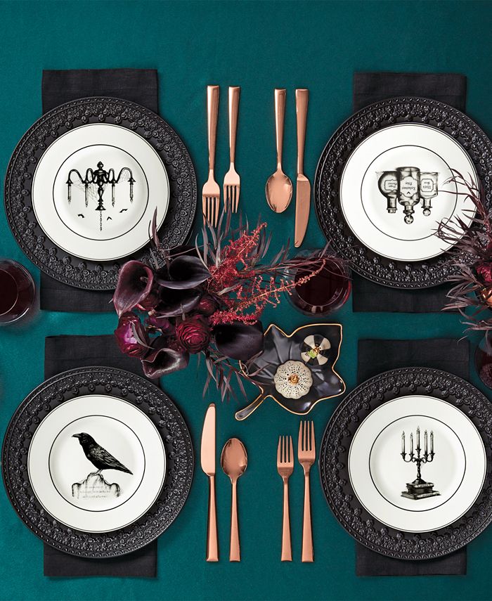 Lenox Vintage Halloween 4Piece Dessert Plate Set Macy's