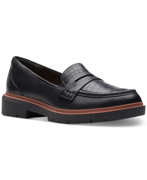 Женские туфли Clarks Westlynn Ayla Round-Toe Penny, цвет: Чёрный