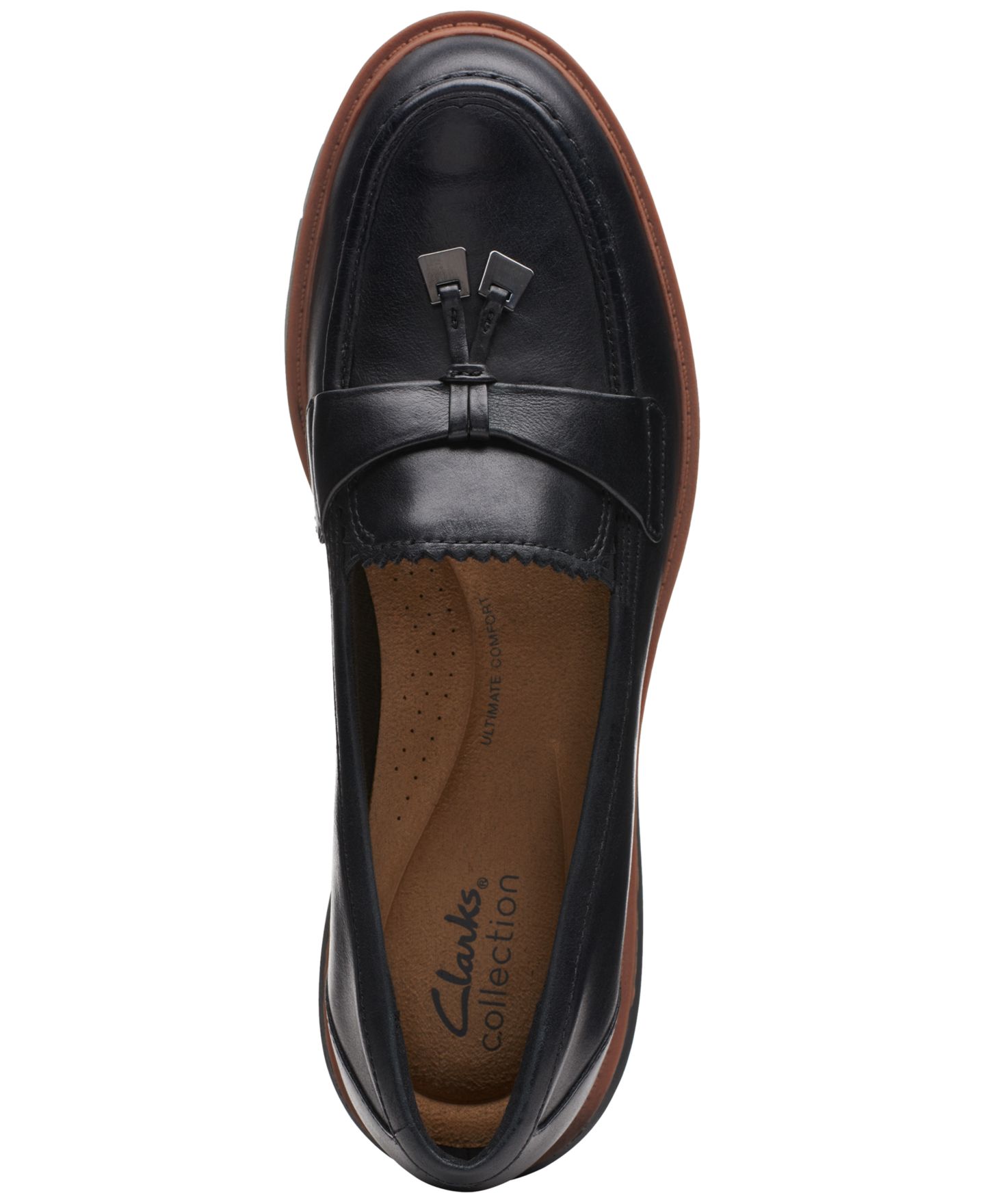 Женские туфли Clarks Westlynn Bella Lug-Sole Comfort, цвет: Чёрный кожаный — фото 9