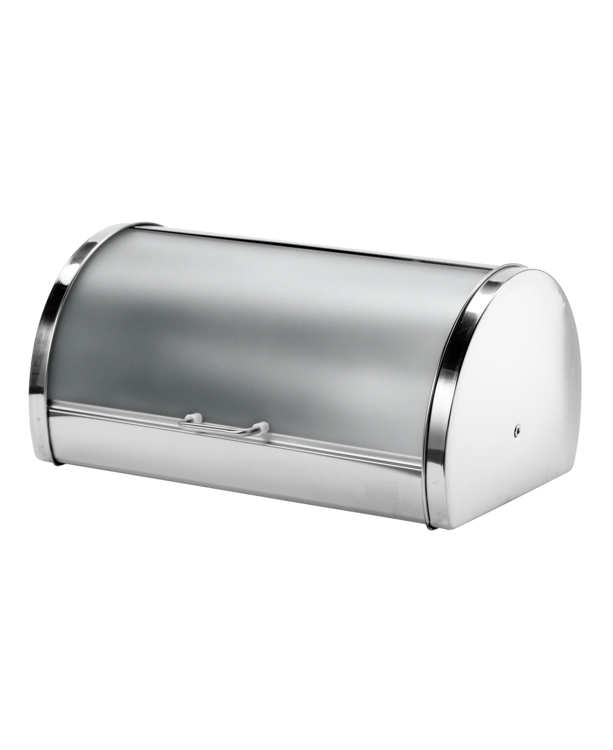Oggi 7.75" Bread Box With Frosted Lid In Stainless Steel