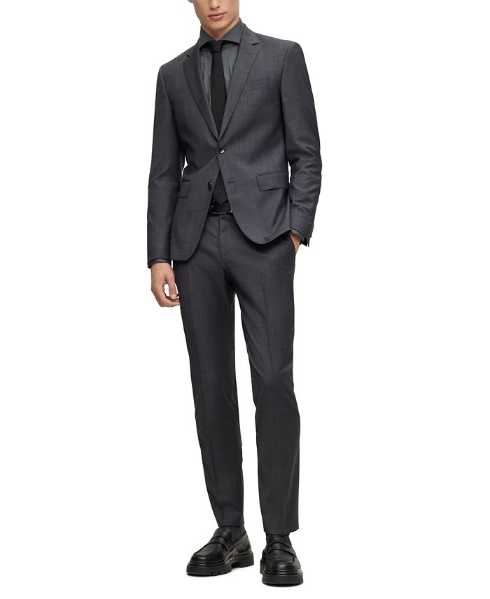 Hugo Boss Men's Micro-Pattern Slim-Fit Suit - Macy's