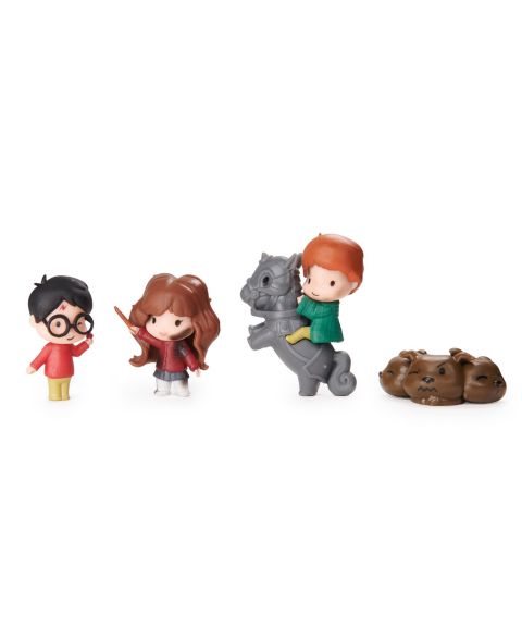 Детские фигурки Wizarding World Harry Potter, Micro Magical Moments Scene Gift Set with Exclusive Harry, Hermione, Ron, Fluffy Figures