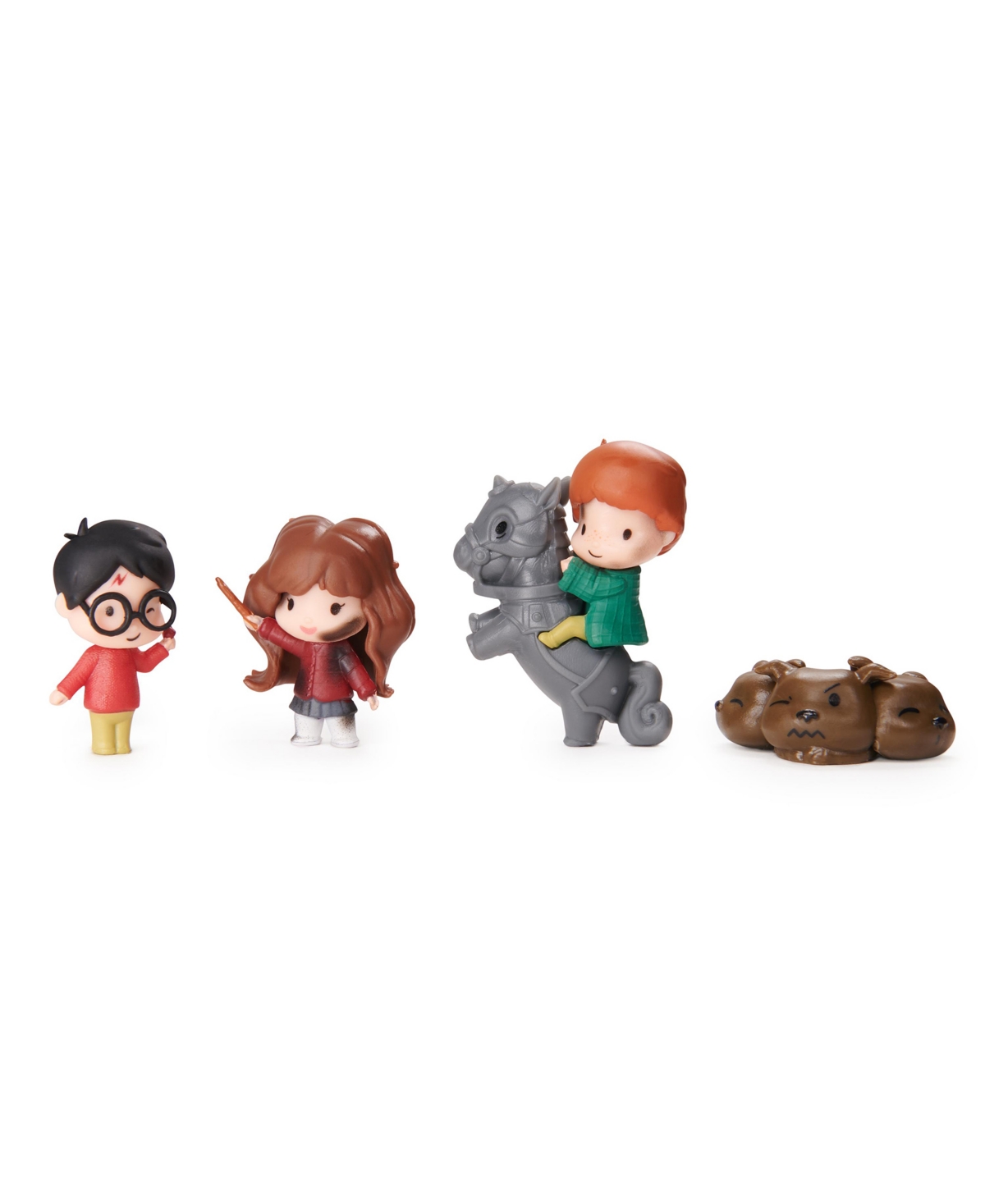 Wizarding World Harry Potter, Micro Magical Moments Scene Gift Set With Exclusive Harry, Hermione, Ron, Fluffy Figur In Multi-color