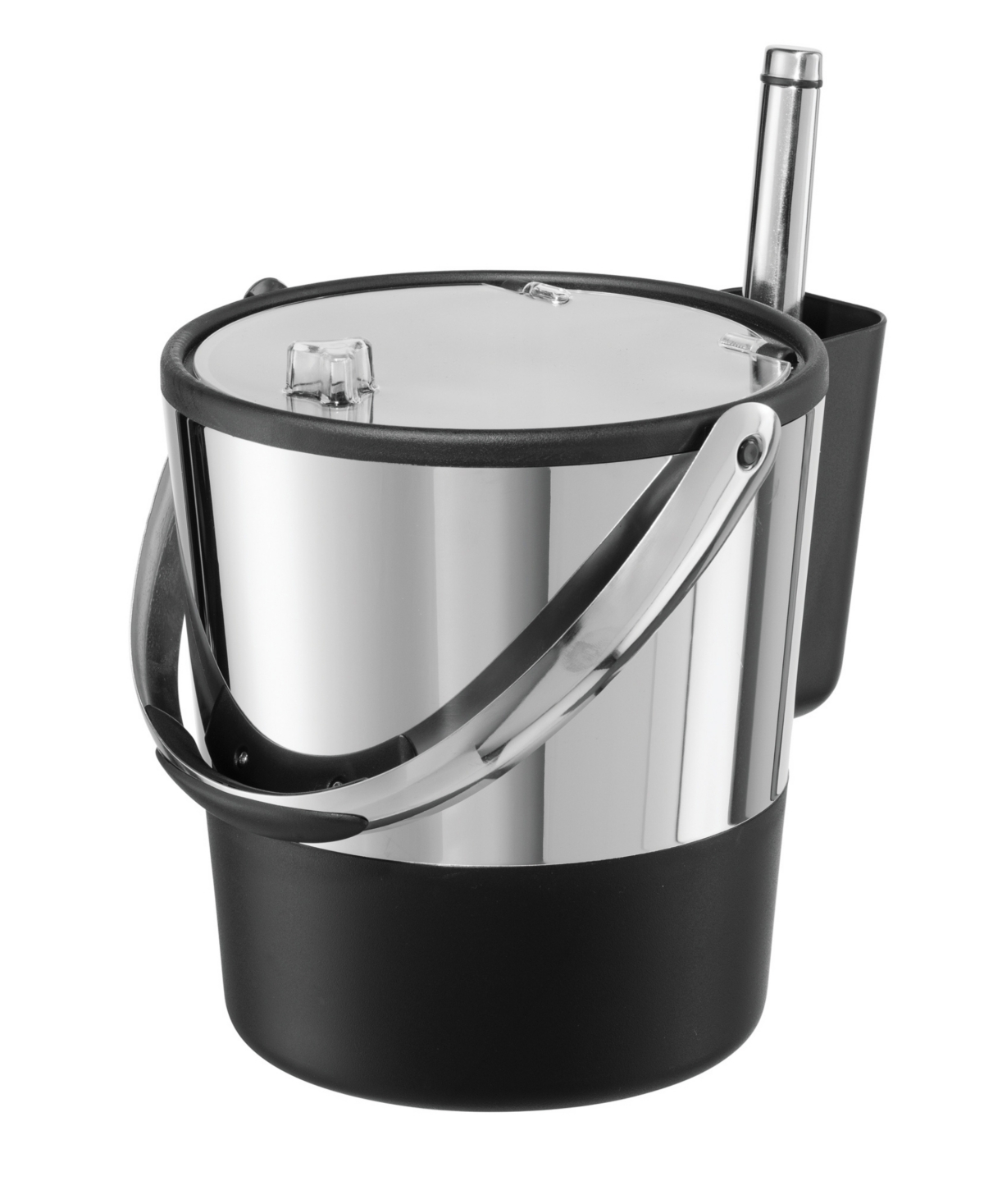Oggi 3.8 Litre Ice Bucket With Flip Top Lid And Ice Scoop In Black