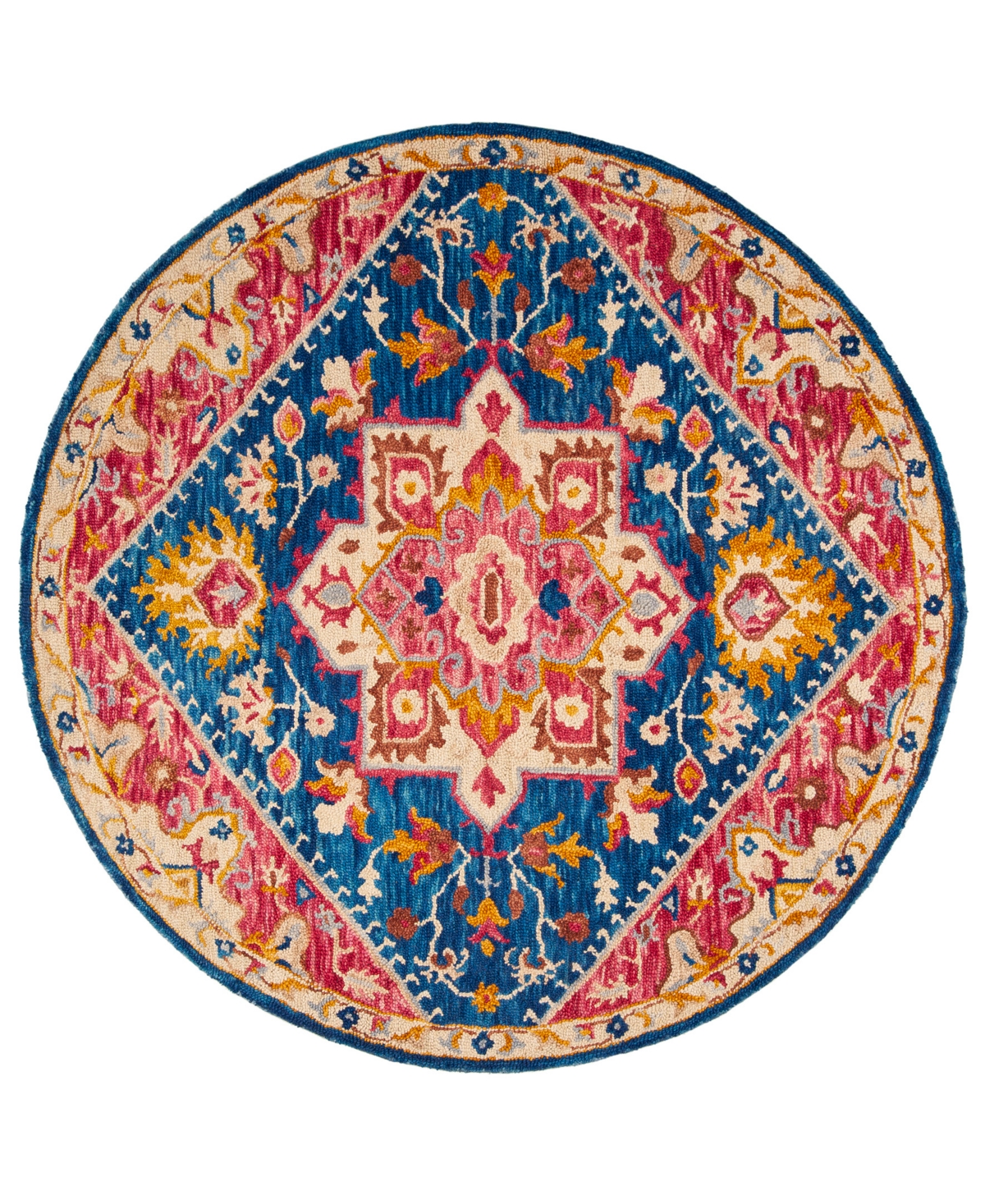 Safavieh Aurora APN513 7' x 7' Round Area Rug - Navy