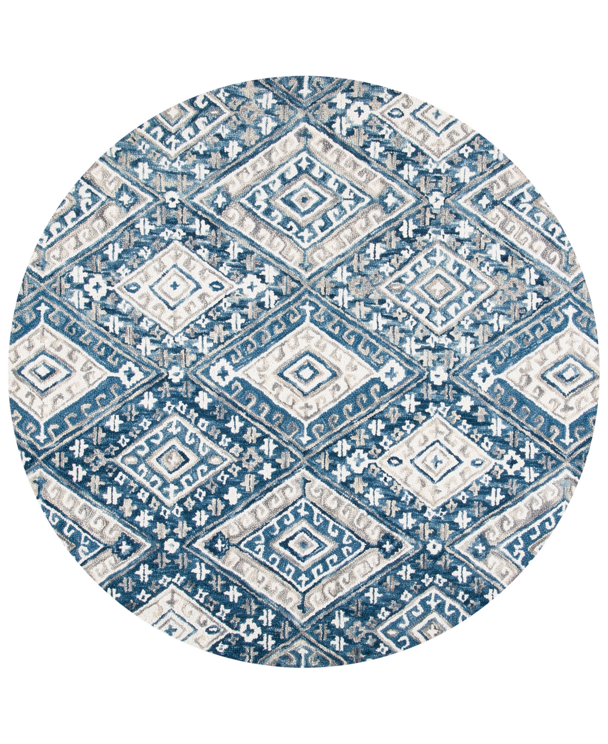 Safavieh Aurora APN825 7' x 7' Round Area Rug - Gray, Ivory