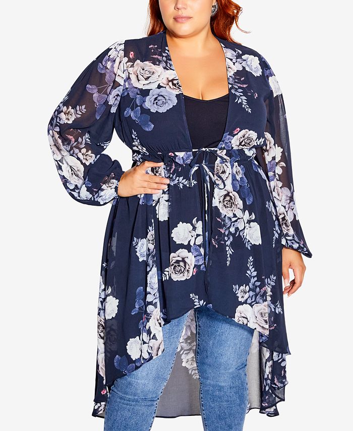CITY CHIC Trendy Plus Size Scarlett Kimono Jacket Macy s