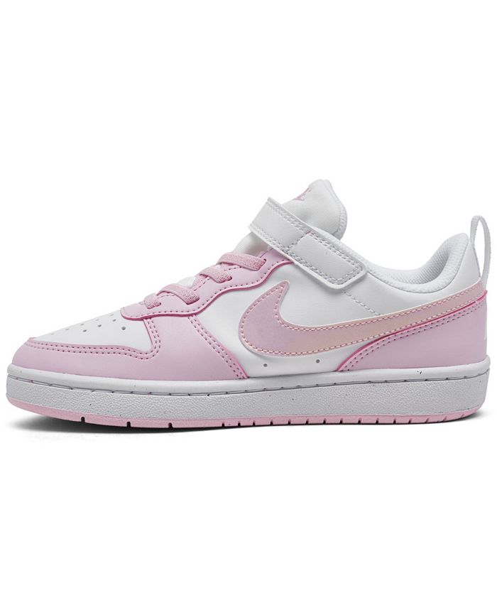 Nike Little Girls Court Borough Low Recraft Adjustable Strap Casual