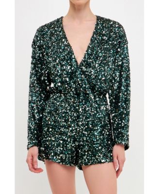 New Endless outlet Rose Sequin Romper size S