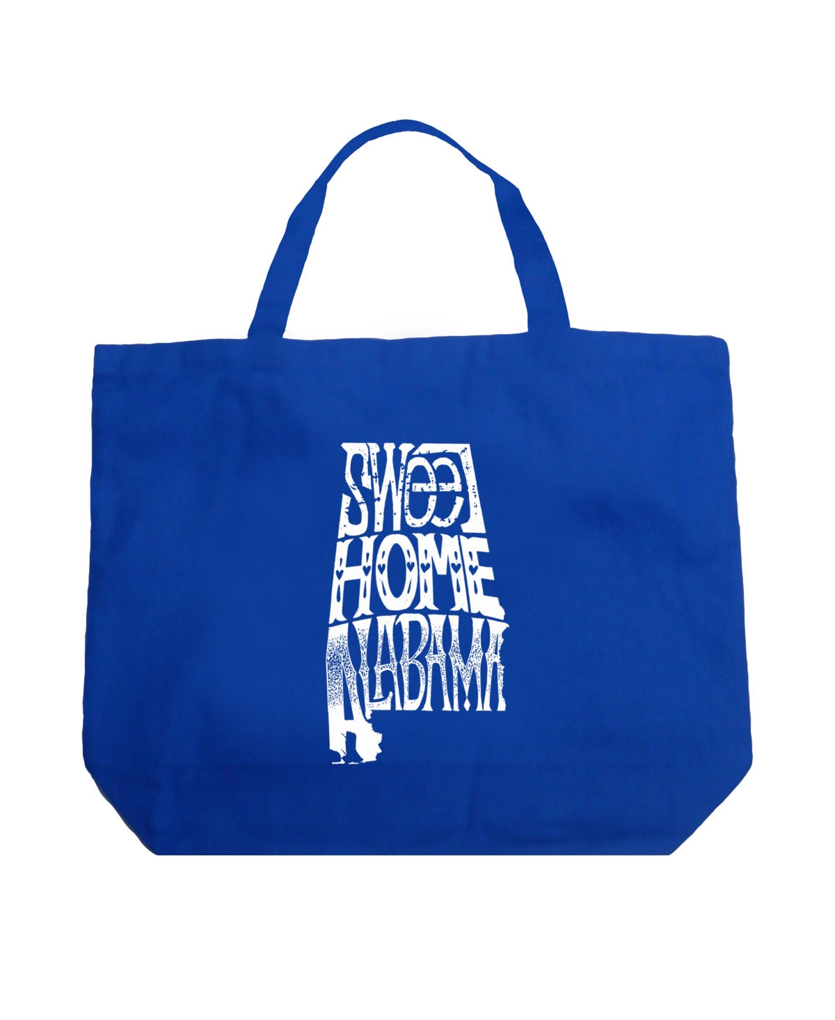 Sweet Home Alabama - Large Word Art Tote Bag - Royal