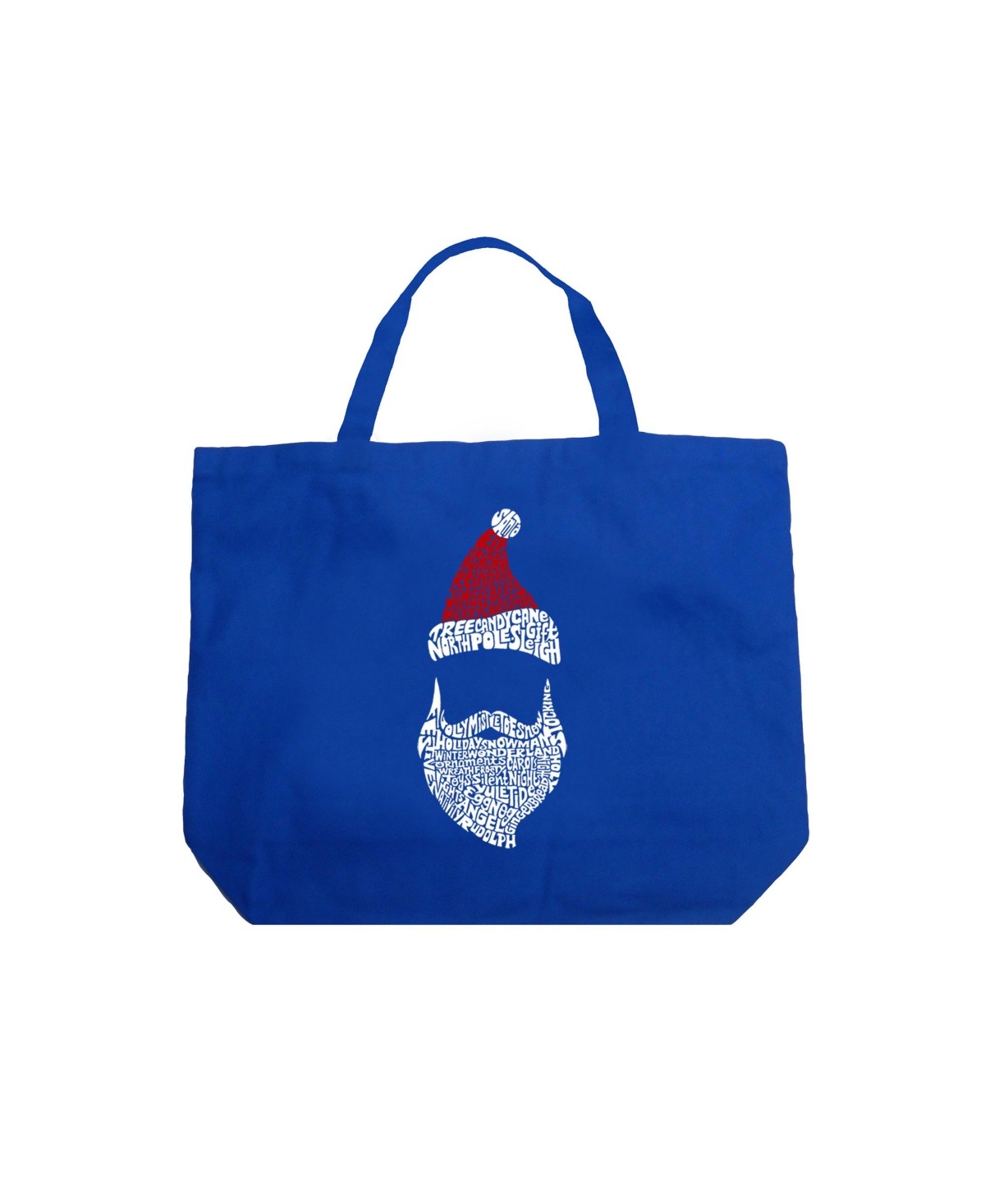 Santa Claus - Large Word Art Tote Bag - Royal