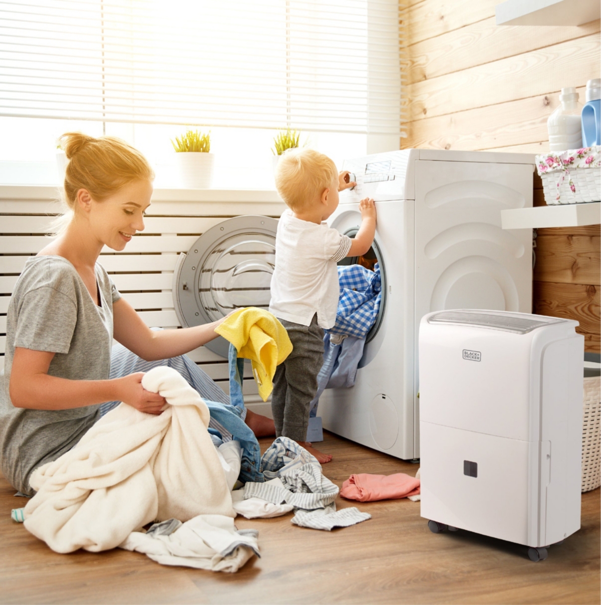 Black+Decker 1500 Sq. Ft. Dehumidifier for to Spaces and Basements, Energy Star Certified, Portable, BDT20WTB,- White
