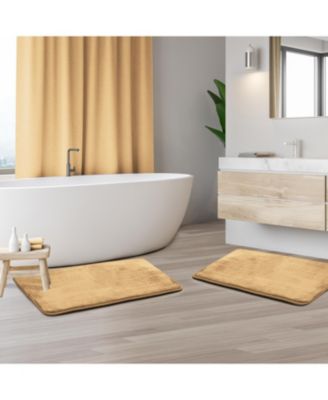 Non-Slip, Ultra Soft Plush, Memory Foam Bath Rug - Small 17"x24" - 2 Pack