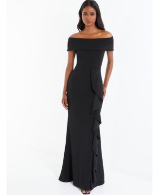 quiz off shoulder dress QUIZ Women's Off The Shoulder Maxi Dress