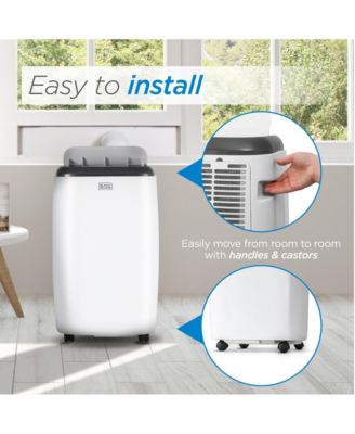 BLACK+DECKER 6,000 BTU SACC/CEC (10,000 BTU ASHRAE) Portable Air Conditioner with Remote Control, White