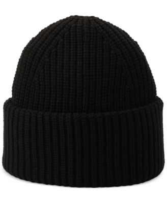Women's Classic Ribbed Tonal Patch Cuff Beanie
