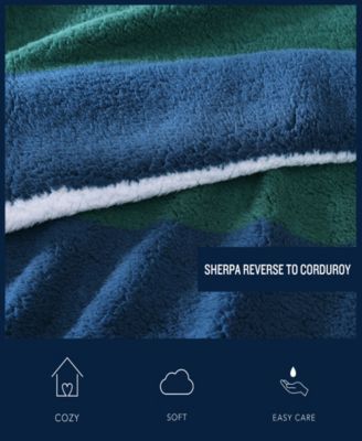 Wilton Sherpa Striped Throw, 60" X 50"