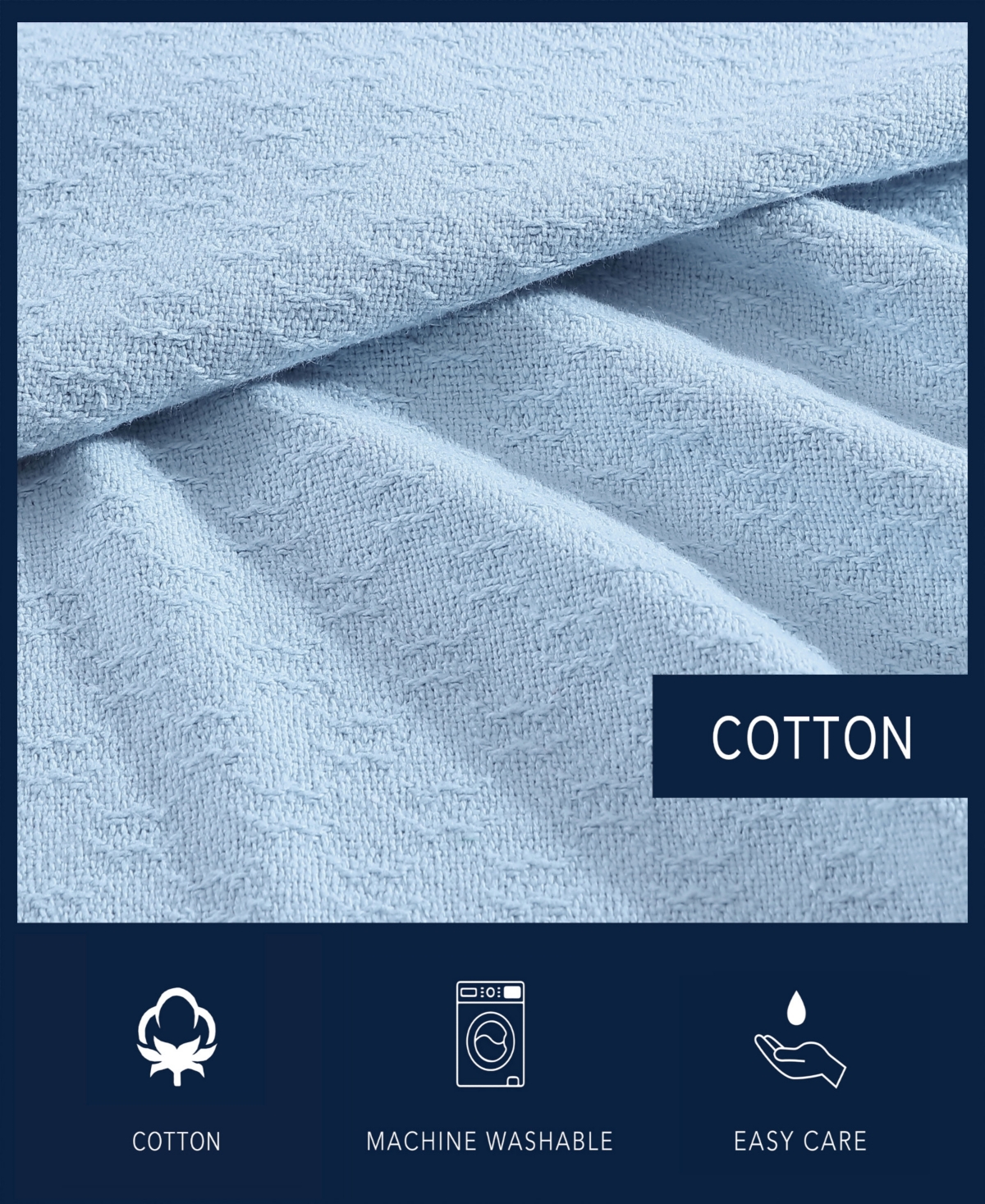 Nautica Ripple Cove Cotton Reversible Blanket