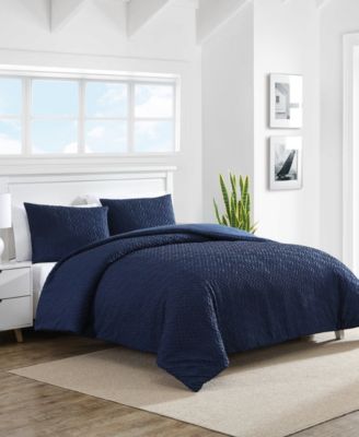Point Harbor Embossed 3 Piece Comforter Set, Full/Queen