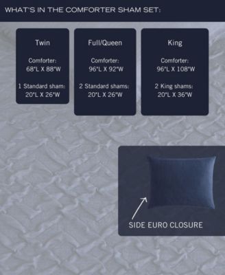 Point Harbor Embossed 3 Piece Comforter Set, Full/Queen