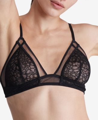 Calvin Klein Underwear Women's Hibiscus Lace Unlined Triangle Bra,  Black001, Small : : Clothing, Shoes & Accessories