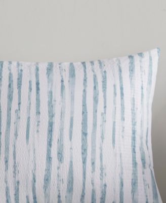 Natori Brush Stroke Oversized Reversible Seersucker 4 Piece Comforter Set, King