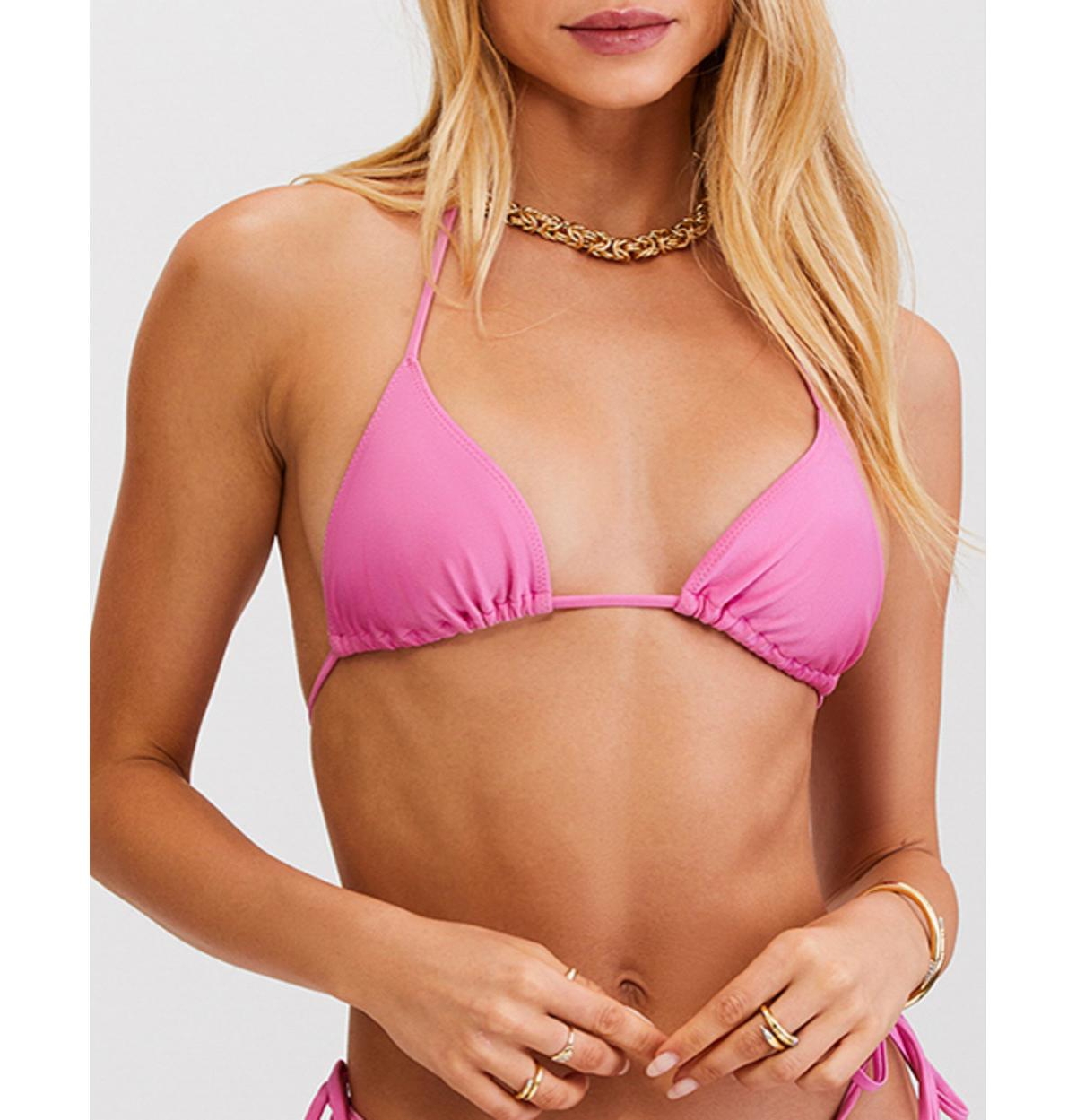 Sunkissed Le Triangle String Bikini Top In Pink