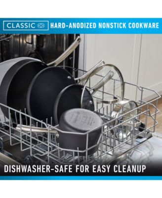 Calphalon Classic Hard-Anodized Nonstick Cookware 14-Piece Pots and Pans Set with No-Boil-Over Inserts