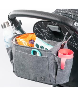 Buggy Buddy XL Universal Stroller Organizer with Cup Holders, Secure Attachment, Zip Pockets