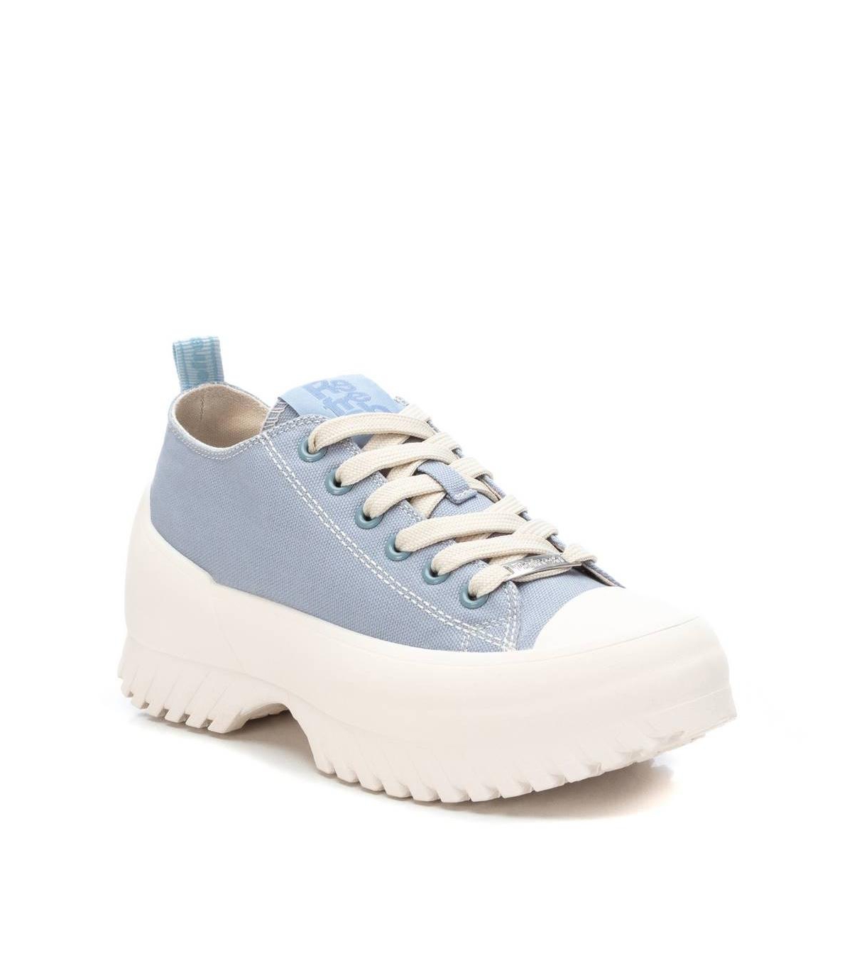 Xti Women's Canvas Platform Sneakers By -pastel blue