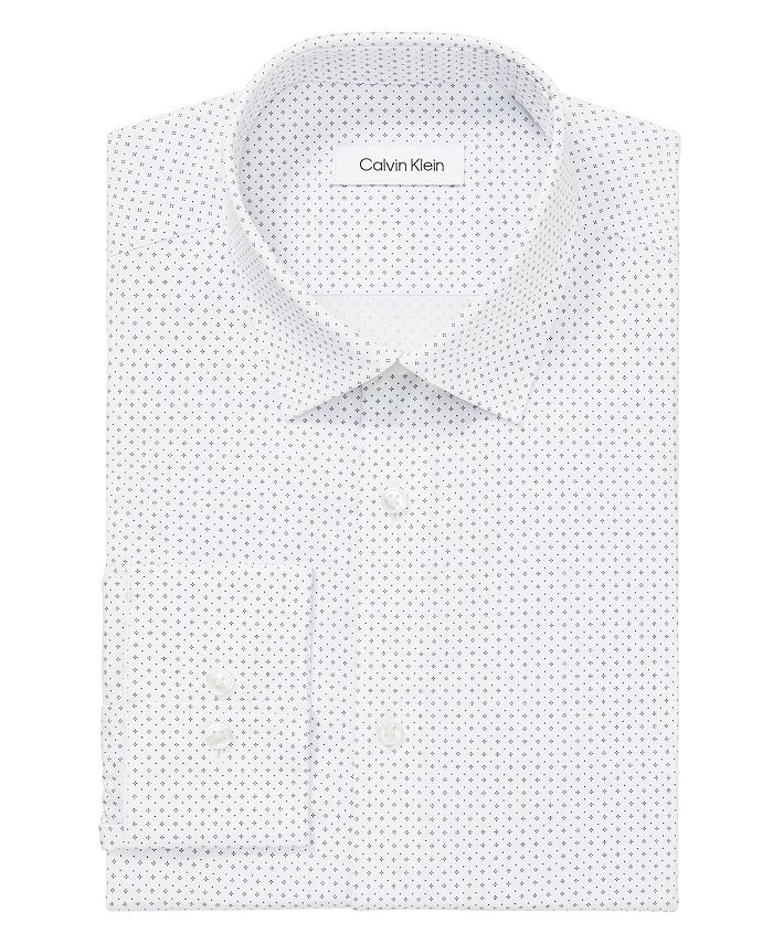 Calvin Klein Men's Refined Cotton Stretch Slim Fit Wrinkle Free Dress