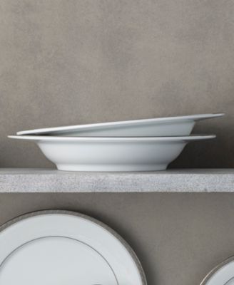 Charlotta Platinum Set of 4 Pasta Bowls, 11", 24 oz.