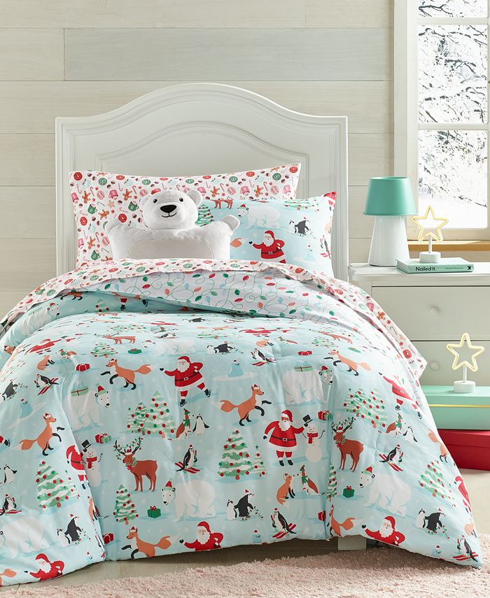 Macy's Charter Club Kids Arctic Holiday 3-Pc. Comforter Set, Full/Queen ...
