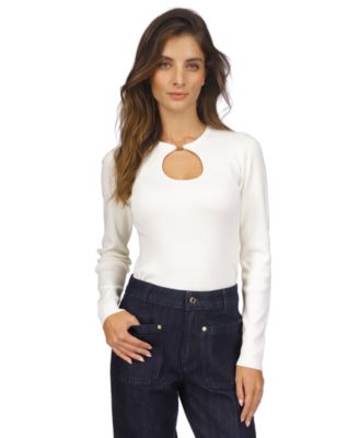 Michael Kors - Women's Cutout Hardware Sweater