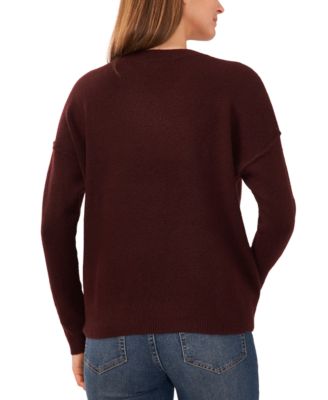 Women's Cozy Crewneck Long-Sleeve Extend-Shoulder Sweater