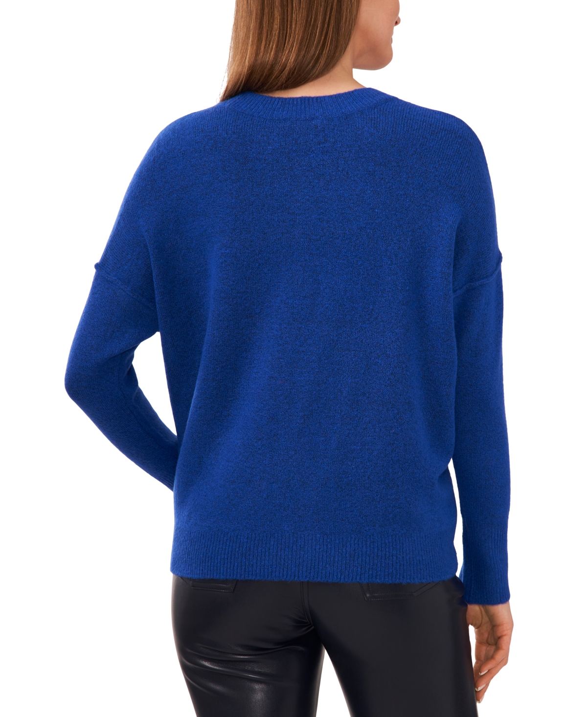 Vince Camuto Women's Cozy Long Sleeve Extend Shoulder Sweater In Blue