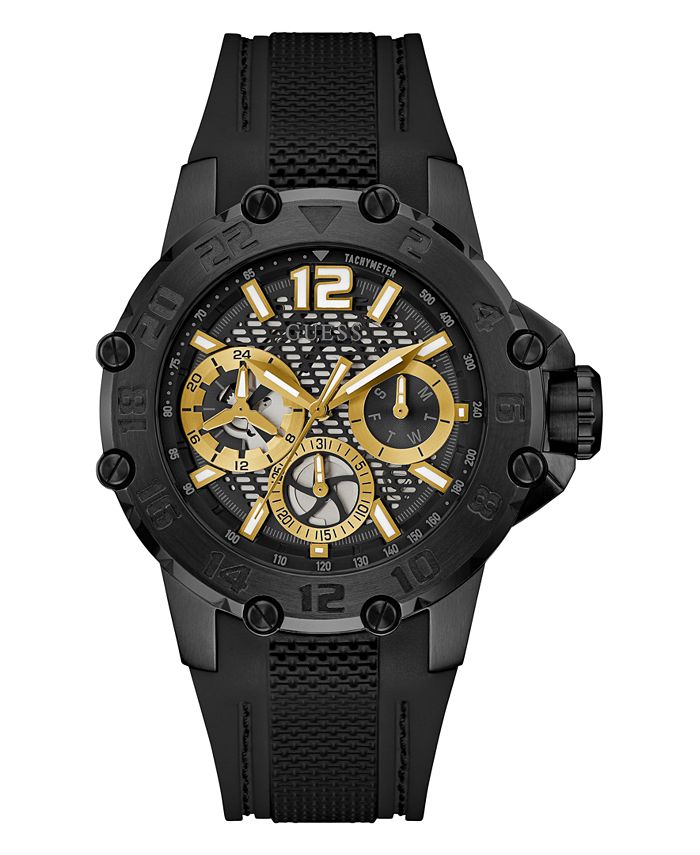 Guess black silicone clearance watch
