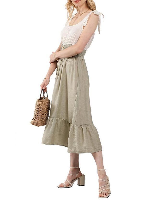 Blu Pepper Women's Contrast Skirt Midi Dress Macy's