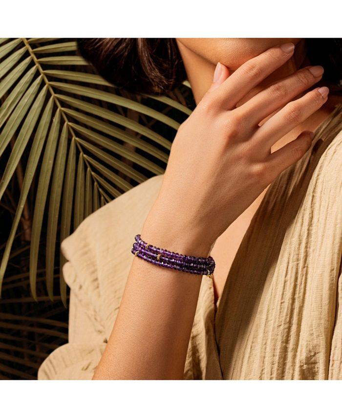 Karma and Luck Divine Balance Amethyst Hamsa Wrap Bracelet Macy's