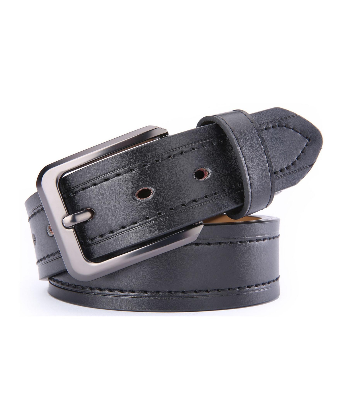 Men's Classic Leather Jean Belt - Burnt umber