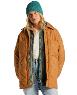 Billabong - Juniors' Quilted Snap-Front Transport Shacket