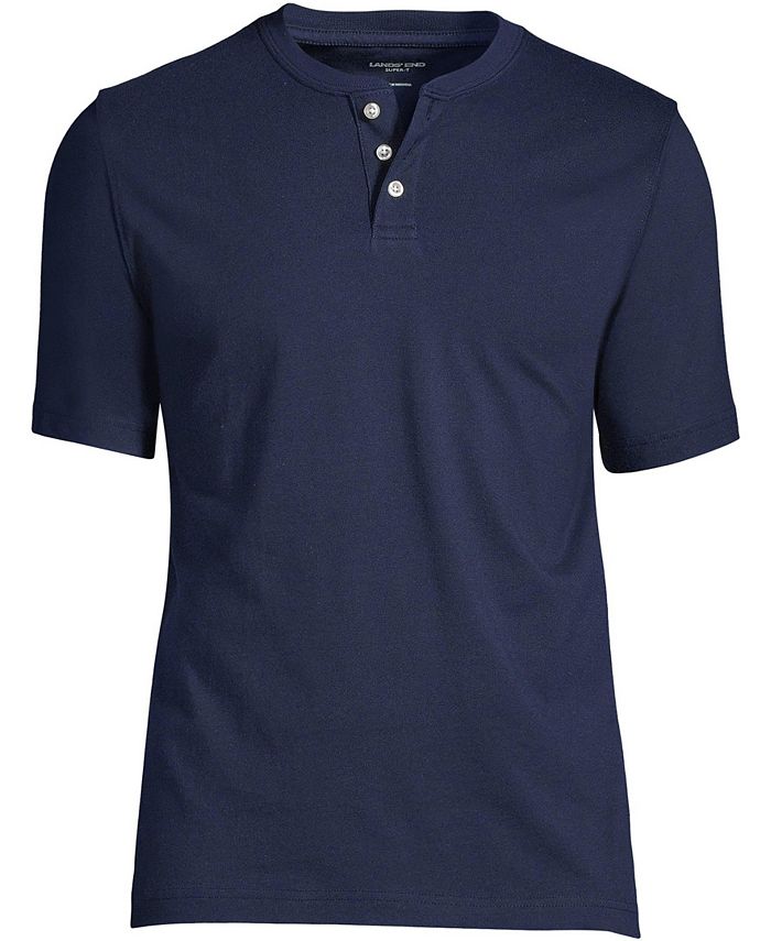 Lands' End Big & Tall Short Sleeve SuperT Henley TShirt Macy's