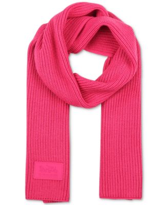 COACH - Women's Ribbed-Knit Logo-Patch Scarf