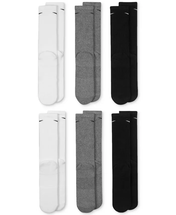 Unisex Everyday Plus Cushioned Training Crew Socks, 6-Pack - thumbnail 8