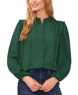 Macy's ruffle blouse on sale