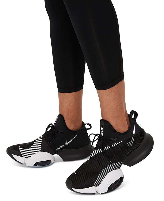 Nike PRO 7/8 High Rise Women's Leggings (Black/Habanero) Size Small at   Women's Clothing store