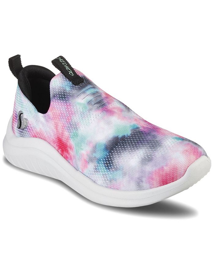 Skechers Little Girls Ultra Flex 2.0 Cloudy Cool Slip On Walking