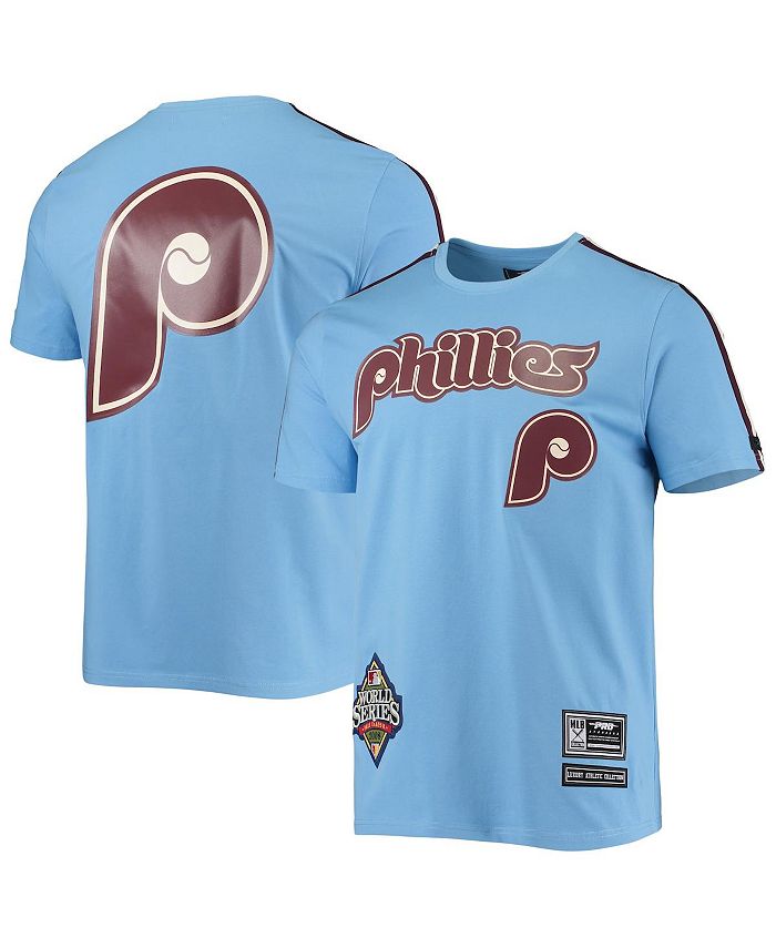 Pro Standard Men's Light Blue, Burgundy Philadelphia Phillies Taping  T-shirt - Macy's