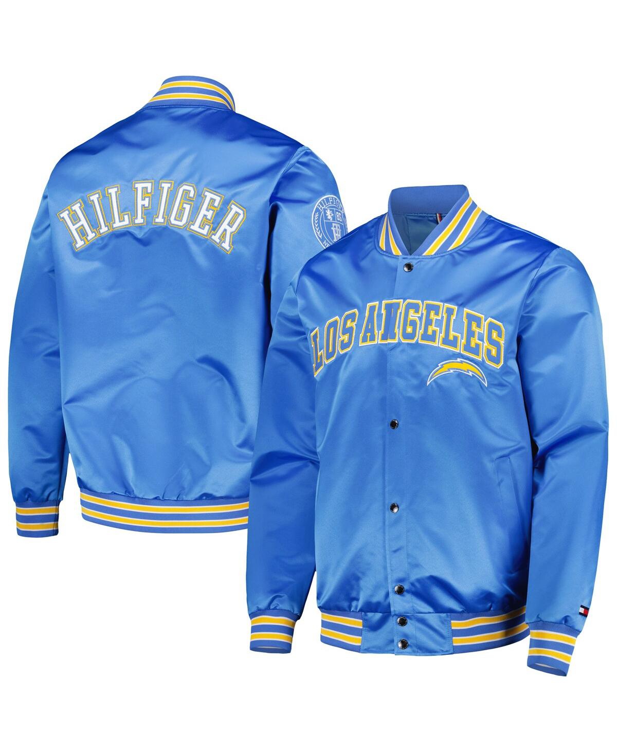 Shop Tommy Hilfiger Men's  Powder Blue Los Angeles Chargers Elliot Varsity Full-snap Jacket